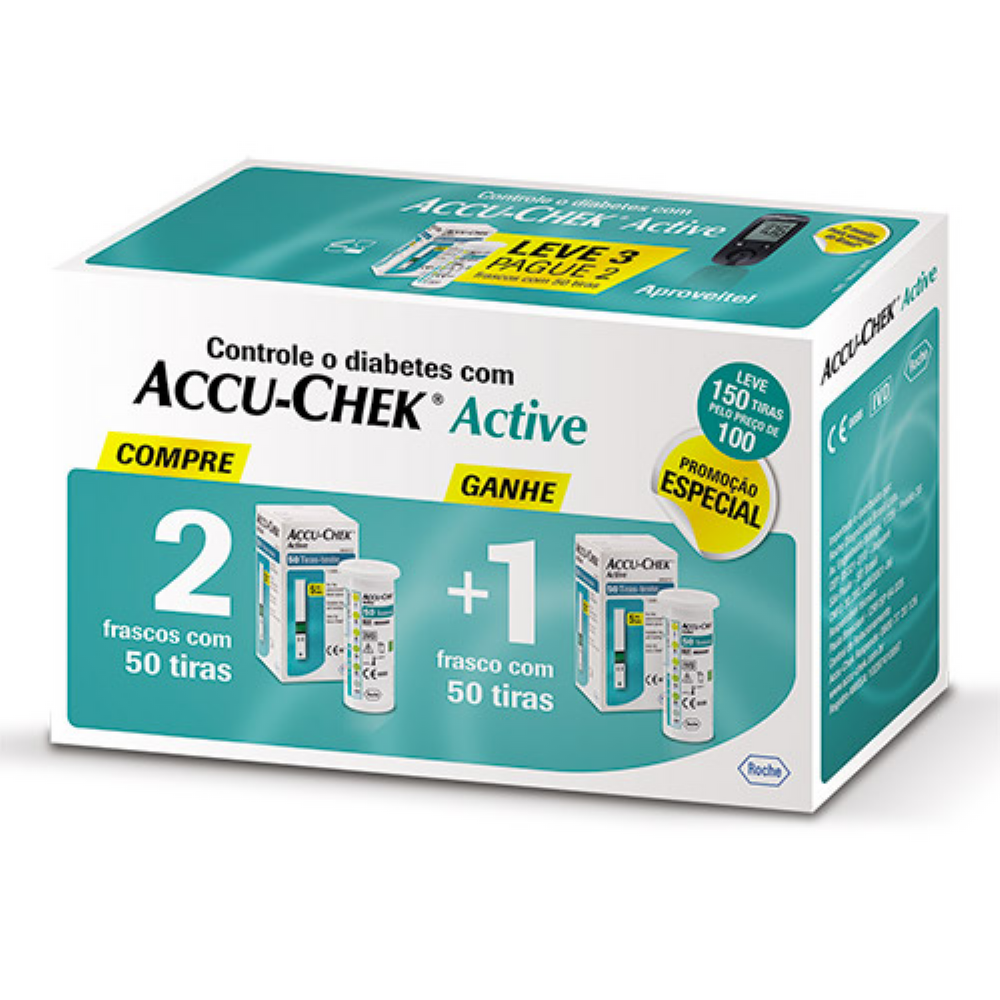 Accu Chek Active Tiras Para Teste De Glicemia Tiras Drog O Super