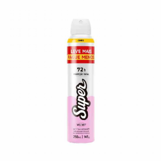 DESODORANTE SUPER CIMED VELVET FEMININO 250ML LEVE MAIS PAGUE MENOS