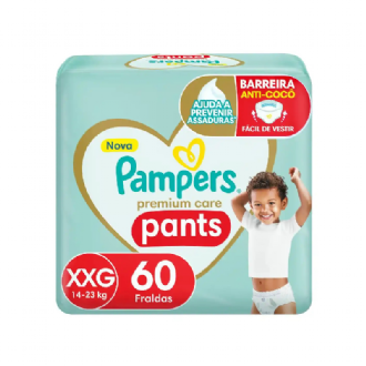 FRALDA PAMPERS PREMIUM CARE PANTS XXG 60UN