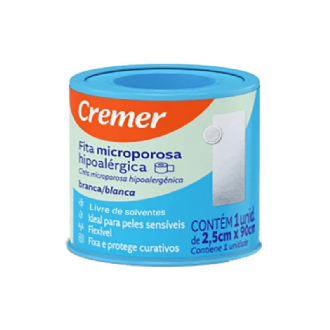 FITA MICROPOROSA CREMER BRANCA  2,5CM X 4,5M 