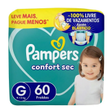Fralda Pampers Confort Sec G 60 Unidades