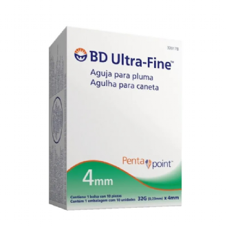 Agulha para Caneta BD Ultrafine 4mm cx com 10 unidades