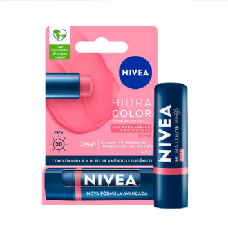 PROTETOR LABIAL NIVEA HIDRA COLOR ROSE FPS30 4.8G
