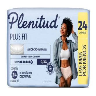Roupa �ntima Plenitud Plus para Incontin�ncia G/XG 24 Unidades
