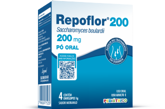 REPOFLOR PEDI�TRICO 200MG 4 ENVELOPES