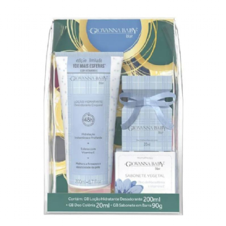 KIT LO��O HIDRATANTE 200ML + COL�NIA 20ML + SABONETE 90G GIOVANNA BABY BLUE