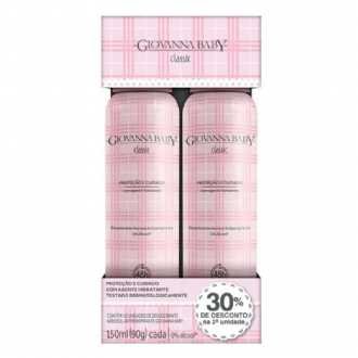 KIT DESODORANTE GIOVANNA BABY AEOSOL CLASSIC 150ML 2UN