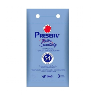 PRESERVATIVO PRESERV EXTRA SENSITIVITY GS - 3 UNIDADES
