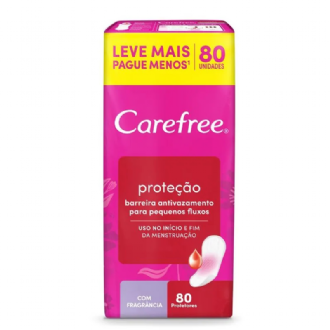 Protetor Di�rio Carefree Prote��o com Fragr�ncia 80 Unidades