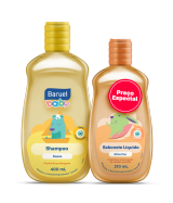 KIT BARUEL BABY 1 SHAMPOO 400ML + 1 SABONETE LQUIDO 210ML