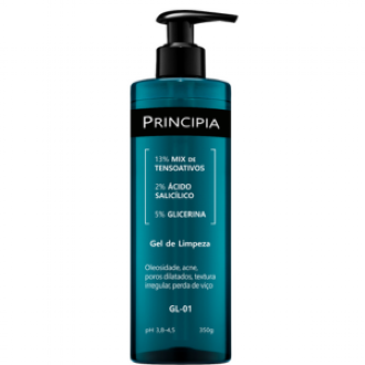 GEL DE LIMPEZA PRINCIPIA GL-01 13% TENSOATIVOS + 2% CIDO SALICLICO + 5% GLICERINA 350ML
