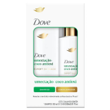 KIT SHAMPOO 350ML + CONDICIONADOR 175ML DOVE UMECTAO + COCO ANTIOXI