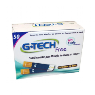 Tiras Reagentes para Medi��o de Glicose G-Tech Free1 50 unidades