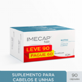 IMECAP HAIR LEVE 90 PAGUE 60 CPSULAS