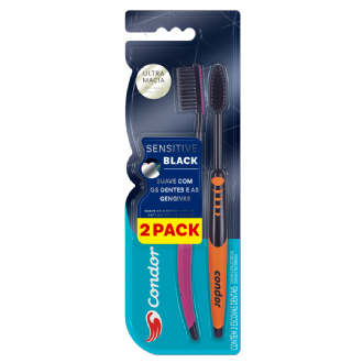 KIT ESCOVA DE DENTE CONDOR SENSITIVE 2 UNIDADES