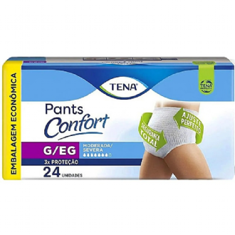 Roupa �ntima Descart�vel Tena Pants Confort G/Eg-24 Unidades