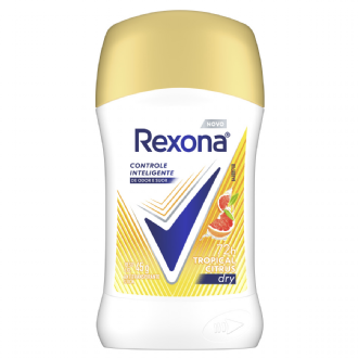 DESODORANTE ANTITRANSPIRANTE REXONA DRY TROPICAL CITRUS 45G STICK