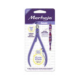 CONJUNTO - ALICATE PARA CUT�CULAS MERHEJE  + PIN�A DECORADA INOX- LIL�S 