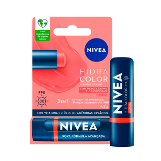 PROTETOR LABIAL NIVEA HIDRA COLOR CORAL FPS30 4.8G