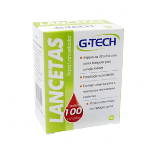 Lanceta G-Tech Ultra fina com 100 unidades