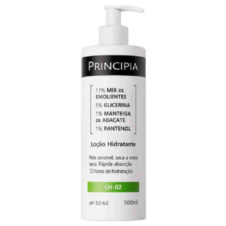 Principia Lo��o Hidratante Mix de Emolientes + Glicerina + Manteiga de Abacate + Pantenol LH-02 500ml