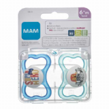 KIT CHUPETA MAM AIR COR AZUL TAMANHO 2 - MAIORES DE 6 MESES COM 2 UNIDADES