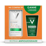 Kit Vichy Protetor Solar Capital Soleil UV- Clear Sem Cor FPS60 40g + Gel de Limpeza Profunda Normaderm 50g