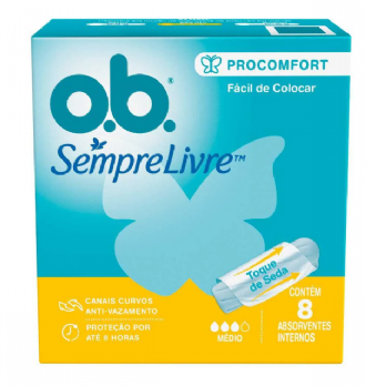 ABSORVENTE INTERNO O.B PROCOMFORT M�DIO 8UN