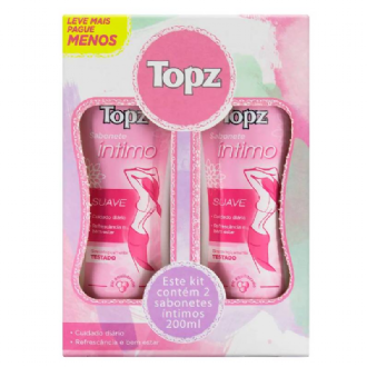 SABONETE INTIMO TOPZ SUAVE 2 UNIDADES 200ML