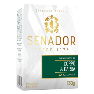 Sabonete Corpo e Barba em Barra de 130g Senador, Memphis
