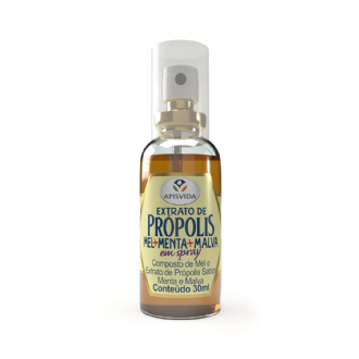 SPRAY PARA GARGANTA COM PRPOLIS APISVIDA MENTA E MALVA 