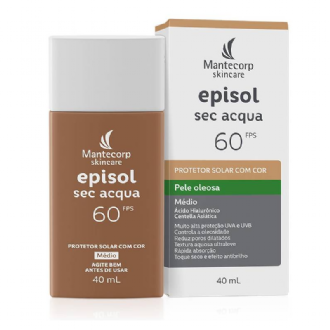 Protetor Solar Episol Sec Acqua FPS 60 M�dio Base Aquosa Ultraleve com Cor Prote��o e Controle da Oleosidade Mantecorp 40ml