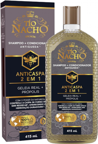 Shampoo Tio Nacho Anticaspa 2 Em 1 415ml