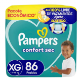 FRALDA PAMPERS CONFORT SEC XG 86UN