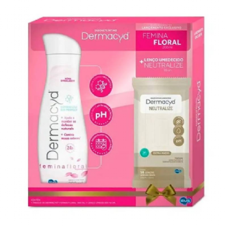 KIT SABONETE INTIMO DERMACYD 200ML+ LENO INTIMO UMEDECIDO16UN