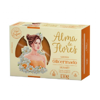 SABONETE ALMA DE FLORES GLICERINA SUNSET 130G