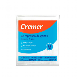 COMPRESSA DE GAZE CREMER ESTERIL 7,5X7,5CM 10UN