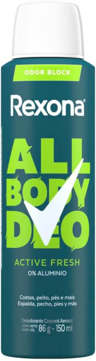Desodorante Corporal Aerosol Rexona All Body Deo Active Fresh 150ml