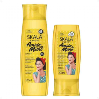 Kit Shampoo 325ml + Condicionador 200ml Amido de Milho - Skala