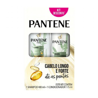KIT SHAMPOO PANTENE 400ML + CONDIONADOR 175ML  BAMBU