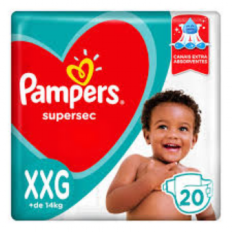 PAMPERS SUPERSEC TAMANHO XXG 20 UNIDADES