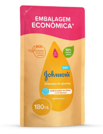 SHAMPOO JOHNSONS BABY GLICERINA REFIL 180ML