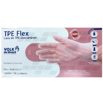 LUVA VOLK LATEX TAMANHO M 100 UNIDADES