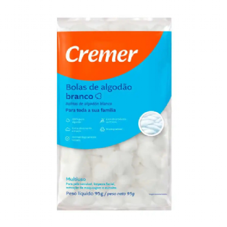 BOLAS DE ALGOD�O CREMER BRANCO 95g