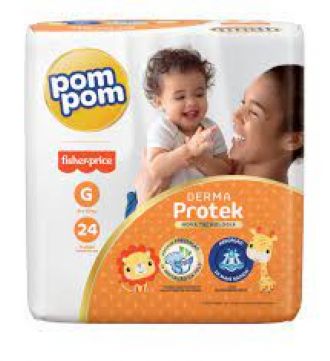 FRALDA POM POM PROTEK G 24 UNIDADES