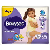 FRALDA BABYSEC PREMIUM MEGA XXG 24UN