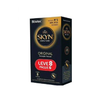 PRESERVATIVO BLOWTEX SKYN ORIGINAL SENSA��O NATURAL COM 8 UNIDADES