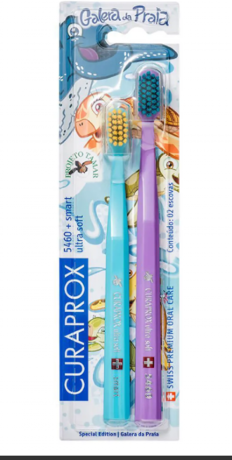 Kit Escova de Dente Curaprox C5 5460 Ultra Soft + Escova de Dente C5 Smart Ultra Soft