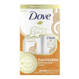 KIT SHAMPOO DOVE 350ML + CONDIONADOR 175ML TEXTURAS REAIS CACHEADOS