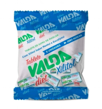 Chiclete Valda Diet Tablete 6 Unidades